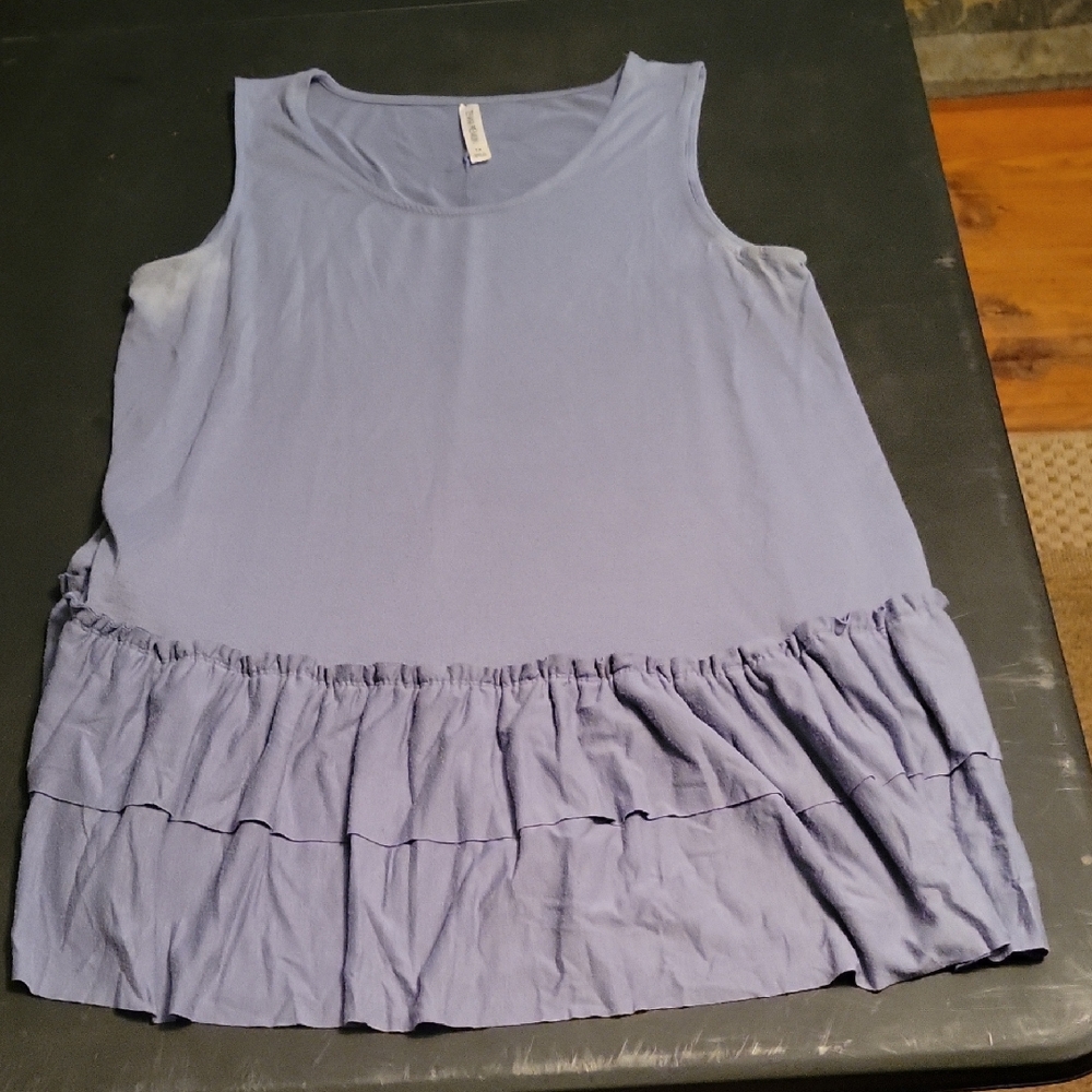 Zenana Outfitters Premium Sleeveless Top in Soft Blue